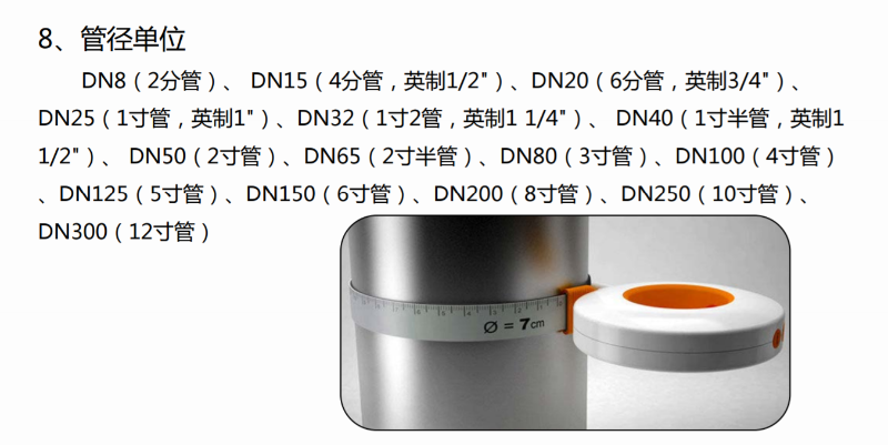 空壓機(jī)管徑單位換算