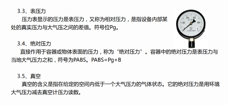 空壓機名詞釋義之壓力概述
